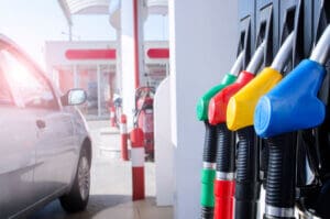 Fuel Pump at Modern Gas Station